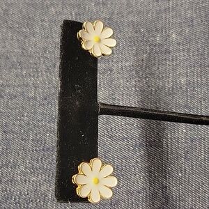 Enamel Flower 1/4" Earrings
